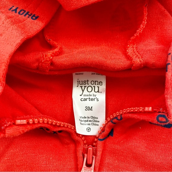 Carter’s Red Nautical Baby Hoodie - Picture 3 of 3